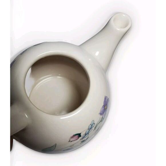 Vintage Pfaltzgraff April Floral Stoneware Nesting Stackable Tea Pot & Mug Set - Picture 7 of 12